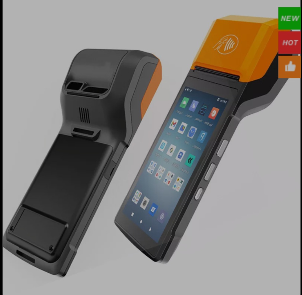         HCCTG NFC GPS 4G Android 14 Smart Mobile Terminal مع طابعة 58 مم R330 Plus 