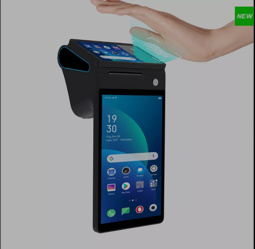 جهاز نقاط البيع المحمول بنظام Android 14 عالي الأمان للتعرف على وريد النخيل مع طابعة حرارية 4G WiFi BT5.0 Z150P 