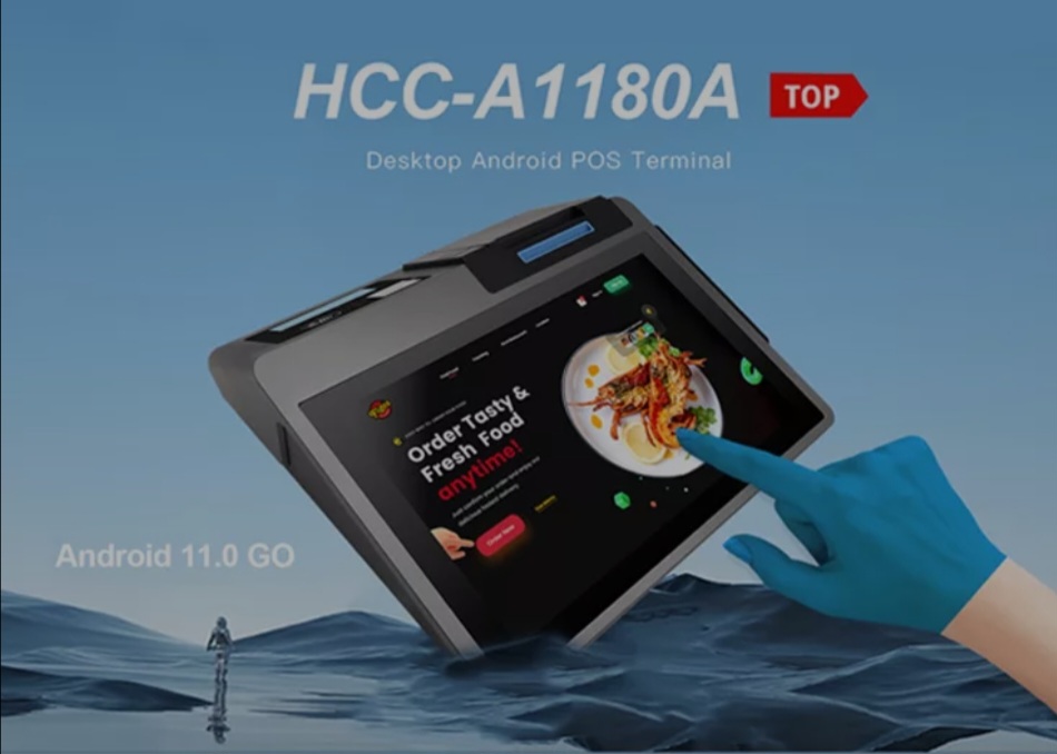 بوصة بأسعار معقولة Android 11 سطح المكتب اللاسلكي الشاشة Smart Pos Screen مع Multi Card Reader HCC-A1180A 