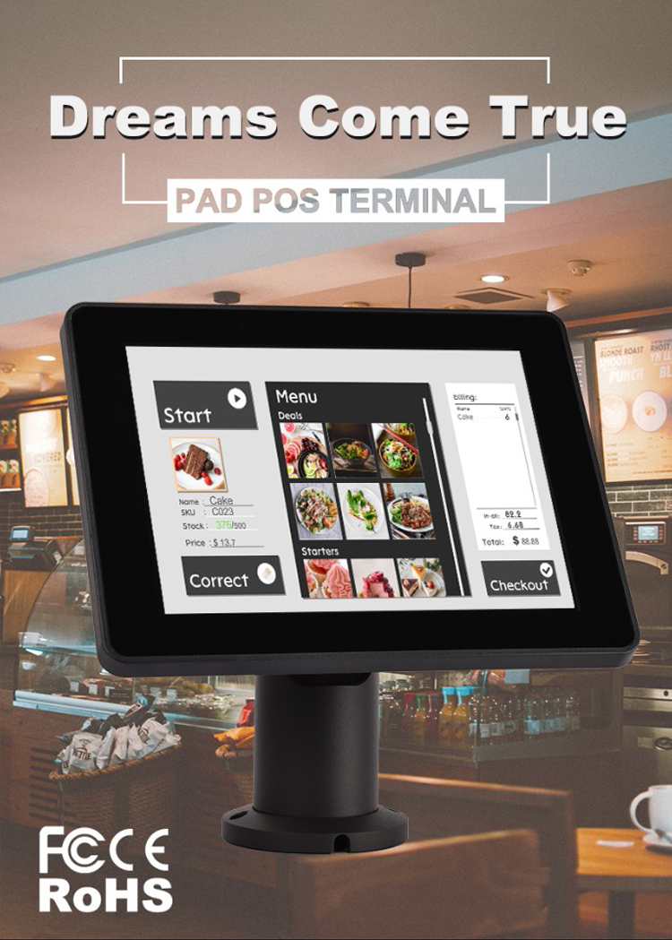 شاشة واحدة 9.7 بوصة نظام ويندوز PDA POS الكل في واحد شاشة تعمل باللمس HDMI LAN USB Port D970 