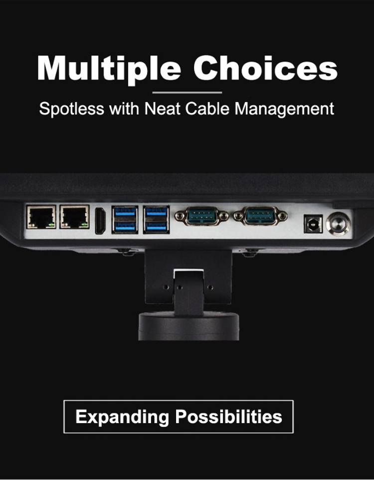شاشة واحدة 9.7 بوصة نظام ويندوز PDA POS الكل في واحد شاشة تعمل باللمس HDMI LAN USB Port D970 
